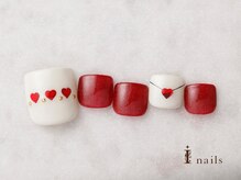 アイネイルズ 横浜EAST店(I-nails)/ホログラムハートフットネイル