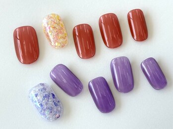 ネイルサロン クイール 小山店(NAIL SALON QUILL)/クラッシュホロ×シェル