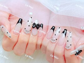 ドット/黒フレンチ