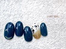 ルークネイル 恵比寿店(LUKE NAIL)/シンプルミラーダルメシアン　冬