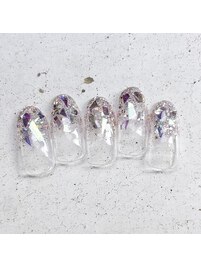 ガラスラメグラデ