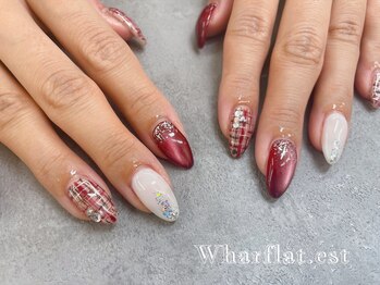 ワーフラット エスト(wharflat.est)の写真/【人気No.1☆定額デザイン◆クーポン利用でハンド4900円♪】美しい指先に気分がアガる！モチの良さも◎