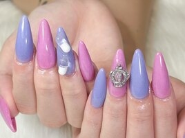 ★ピンク×パープルネイル★