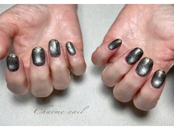 シャルムネイル(Charme Nail)/BLACKマグネットネイル