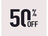 【1年以内にご来店3回目の方限定】全メニュー50％オフ