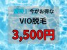 7月限定 夏特！夏の今こそ気になるその箇所脱毛しませんか？ VIO脱毛 3,500円