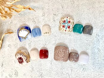WA ネイル アンド ビューティー(WA nail & beauty)/フット定額デザイン8800~