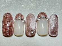 ネイルアンドアイラッシュ ネネ/マグネット ツイード ピンク