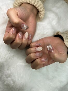 ユニティネイル(Unity nail)/キルティング×リボンネイル◎