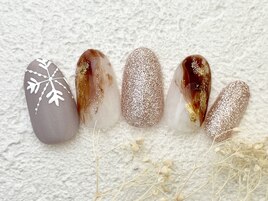 雪の結晶ネイル　銀座フィルイン