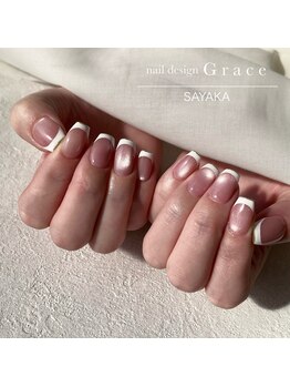 ネイル デザイン グレイス(Grace)/マグネット×フレンチ