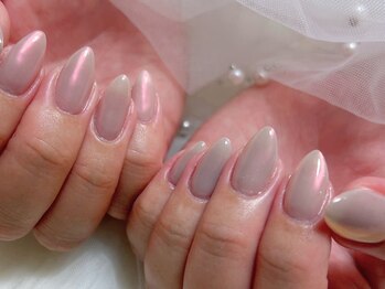 エマネイル プラスキハクヤ 天満橋店(EmaNail+KIHAKUYA)/ミラーネイル