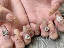 ユンセル(yoonseul)/ストーンビジューネイル☆