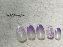 ジェルネフェル(LaDjernefer)/紫陽花ペイントネイル