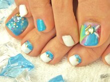 エムネイル(M Nail)/フットジェル(blue＆white)