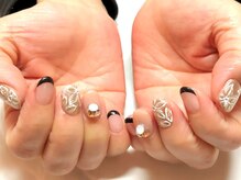 ネイルサロンブリス(nail salon Bliss)/☆ミラーフラワーネイル☆