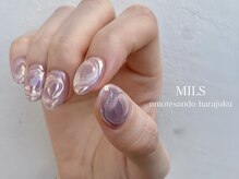 ミルズ オモテサンドウ ハラジュク(MILS omotesando harajuku)の雰囲気（マグネット/フレンチ/ワンカラー/ニュアンス/ミラー）