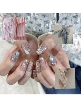 Nailsalon Mofume【ワンホン/パラジェル&フィルイン】/持ち込みレースネイル