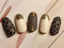 ミラーネイル☆ヒョウ柄☆