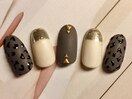 ミラーネイル☆ヒョウ柄☆