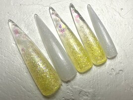 イエローキラキラスカルプチュア