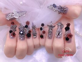 チップ長さだし地雷ネイル