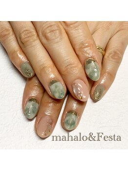 マハロ アンド フェスタ 長野店(mahalo&Festa)/ミラーネイルアート