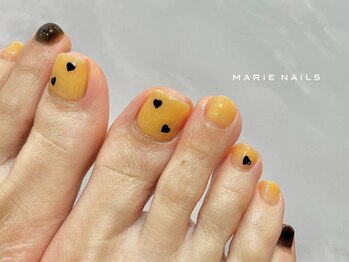 マリーネイルズ 横浜店(MARIE NAILS)/フット定額¥7,700 ハート0517a