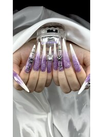 パープルグラデーションネイル
