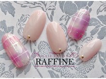 ネイルサロンアンドスクール ラフィーネ 池袋店/ガーリーチェック◆￥7990