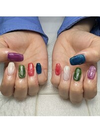 カラフルニュアンスネイル