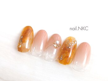 NKC/シンプルべっ甲ネイル
