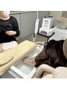 フットメニュー足浴の様子