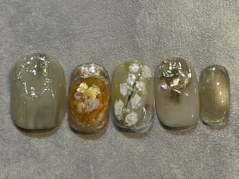 カラネイル 南森町店(calla nail)/お花ニュアンスネイル