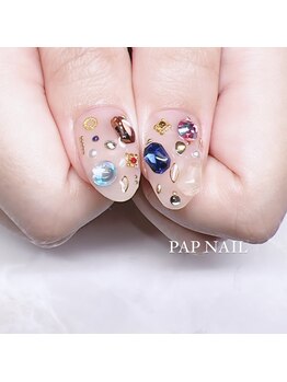 パップネイル(PAP NAIL)/カラフルストーン