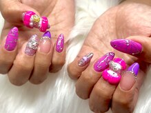 マーメイドアートネイル 新横浜(Mermaid Art Nail)/Pink×lip nail