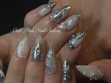 ワン プラス(ONE PLUS)/シルバーメタリックネイル