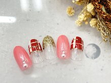 キャンアイドレッシー 足利店(Can I Dressy)/バレンタインネイル￥6000