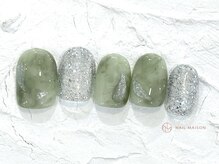 ネイルメゾン 池袋店(NAIL MAISON)/もやもやキラキラネイル¥5800