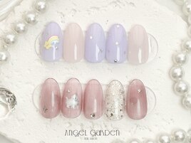 シールキャラクター春ネイル