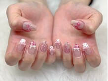 アトリエファム 上本町店(Atelier FAM)/さくらんぼネイル/春ネイル