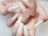 【自爪が短い方◎憧れの縦長美フォルム】長さ出し10本ワンカラー¥9000