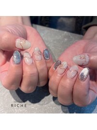 ミラーハートネイル