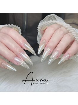 オーラネイル(Aura Nail)/上品ビジューネイル