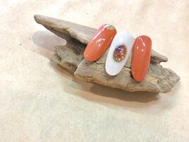 ジェルネイル手描きアートネイル