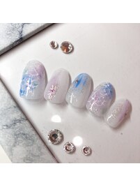 紫陽花ネイル8980円