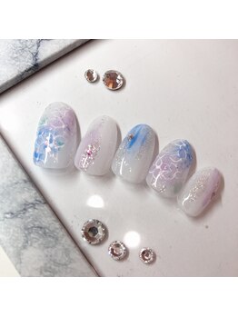 エルモ グラン(Elmo Glan)/紫陽花ネイル8980円