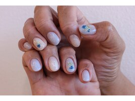 ブルー花束Nail