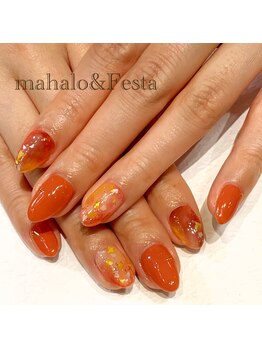 マハロ アンド フェスタ 長野店(mahalo&Festa)/透け感ネイル