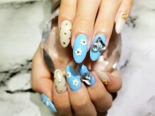 シュガーネイル(sugar nail)/ハートビジューネイル